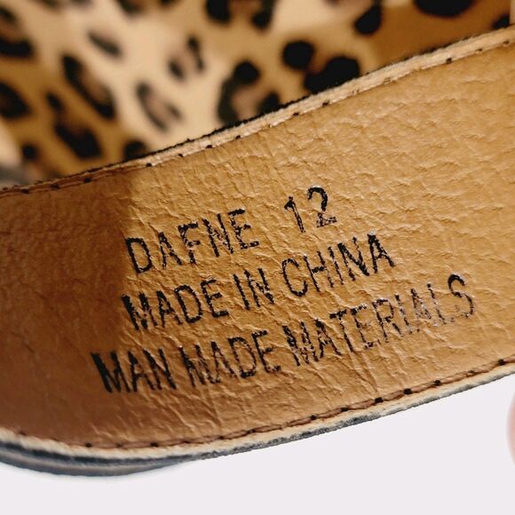 Corkys Dafne Women's Leopard Sandals Size 12 Black Tan 3 Strap Slip On Slides - Picture 11 of 13